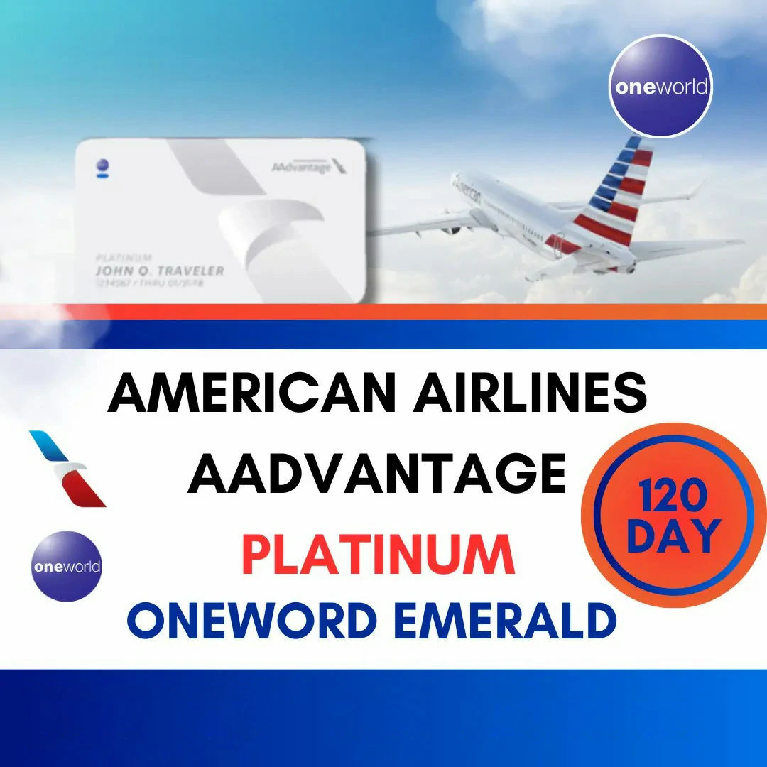 American Airlines AAdvantage Platinum Status Upgrade for 120 Days 1 American Airlines AAdvantage Platinum Status Upgrade for 120 Days
