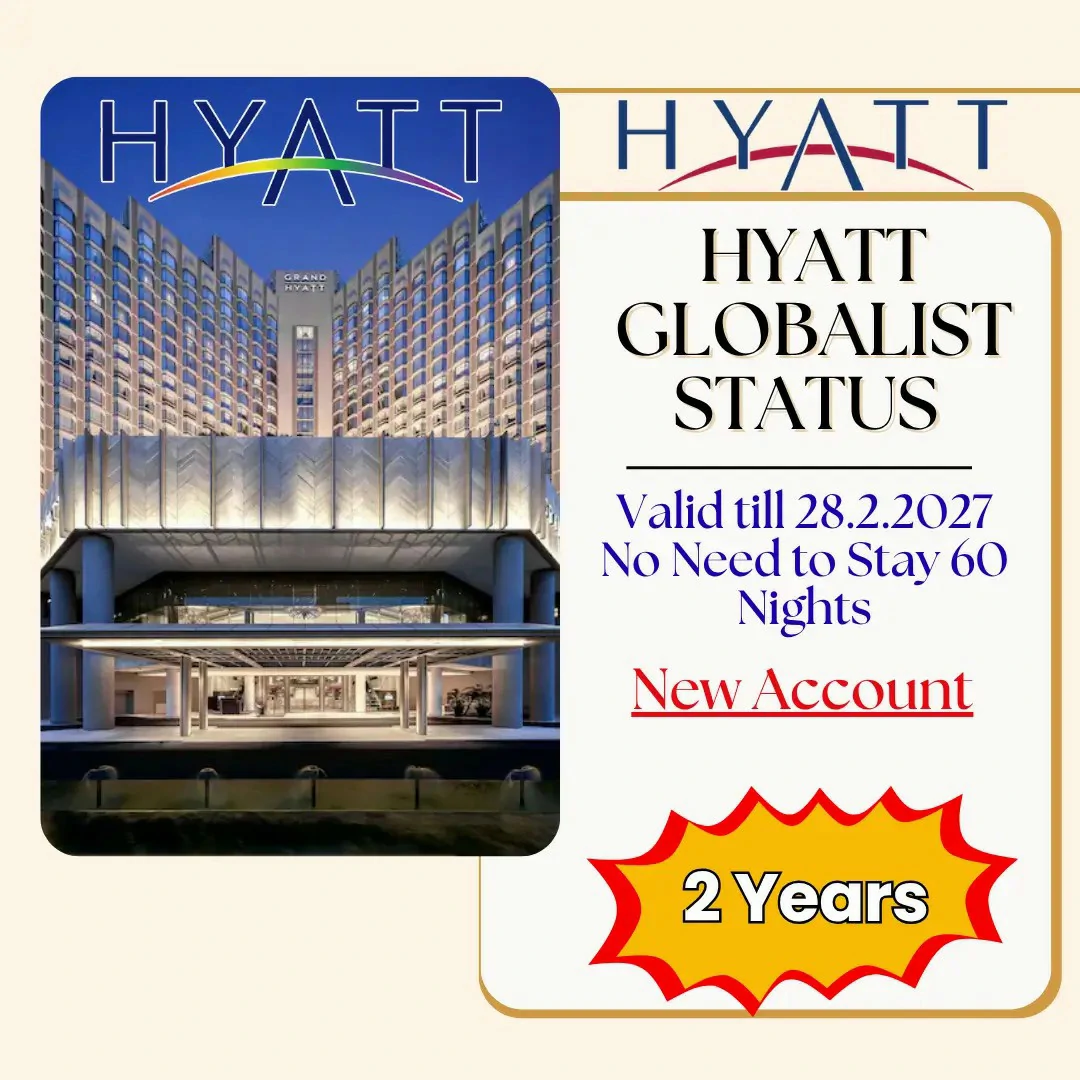 Hyatt Globalist Status Upgrade for 2 Years 1 Hyatt Globalist Status Upgrade for 2 Years