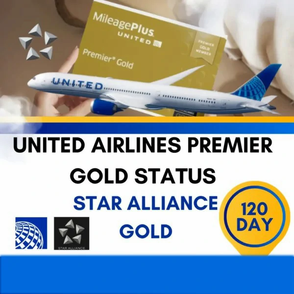 United Airlines Premier Gold – 120 Days Status Upgrade 1 United Airlines Premier Gold – 120 Days Status Upgrade